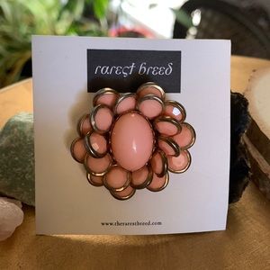 size 5 vintage pink flower ring